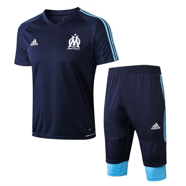 Marseille Trainingsshirt Komplett Set 2018-19 Blau Marine Fussballtrikots Günstig